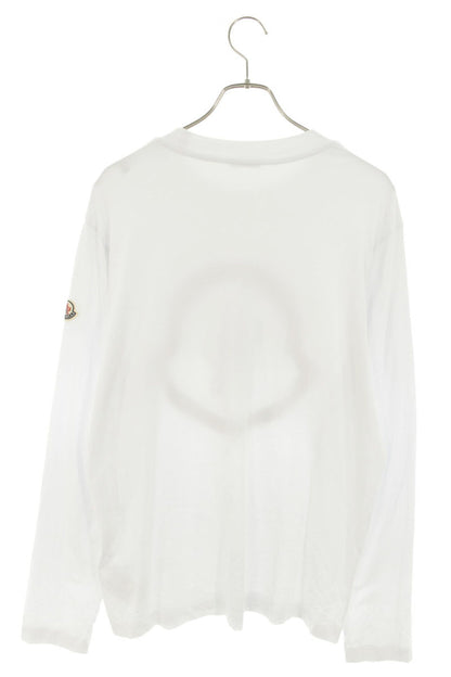 MONCLER Front Logo Long Sleeve T-Shirt White Size M