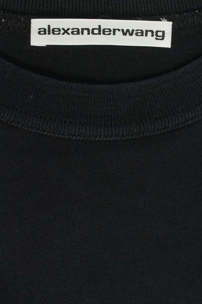 ALEXANDER WANG American Logo Long Sleeve Tee Black Size XS
