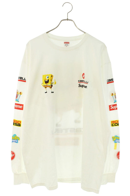 SUPREME SS25 SpongeBob Castelli Racing T-Shirt White Size XL