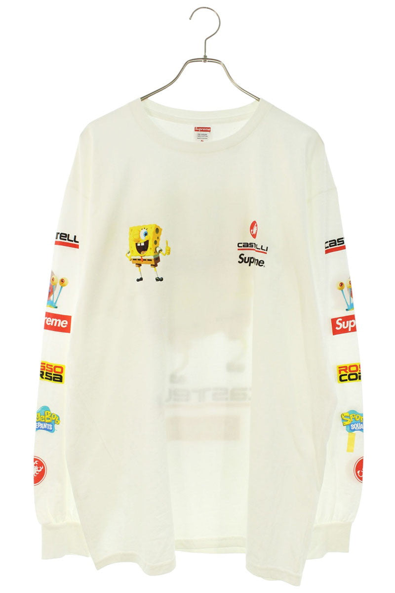 SUPREME SS25 SpongeBob Castelli Racing T-Shirt White Size XL