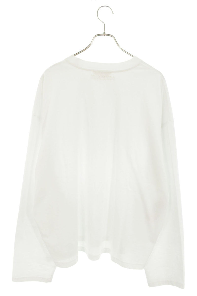 MARNI Oversized Long Sleeve Cotton T-Shirt White Size M