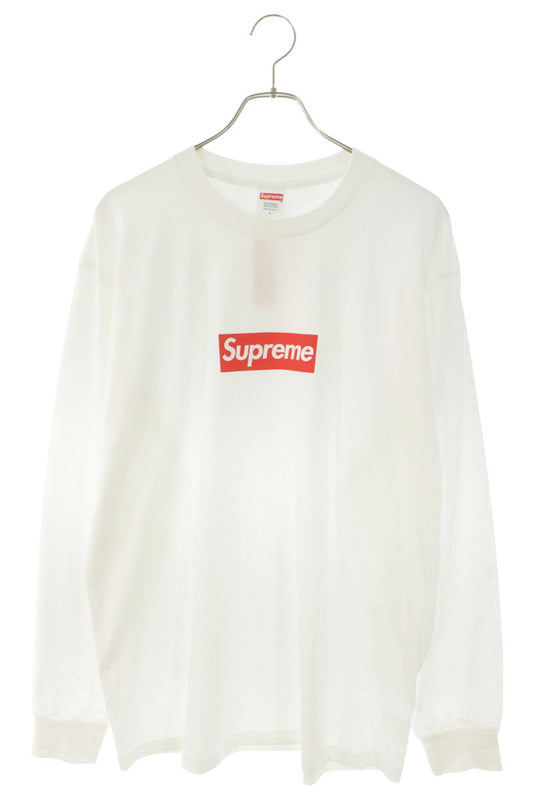 SUPREME Box Logo Long Sleeve T-Shirt White Size L