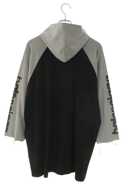 BALENCIAGA 25SS Stencil Raglan Hoodie Black/Gray Size 3