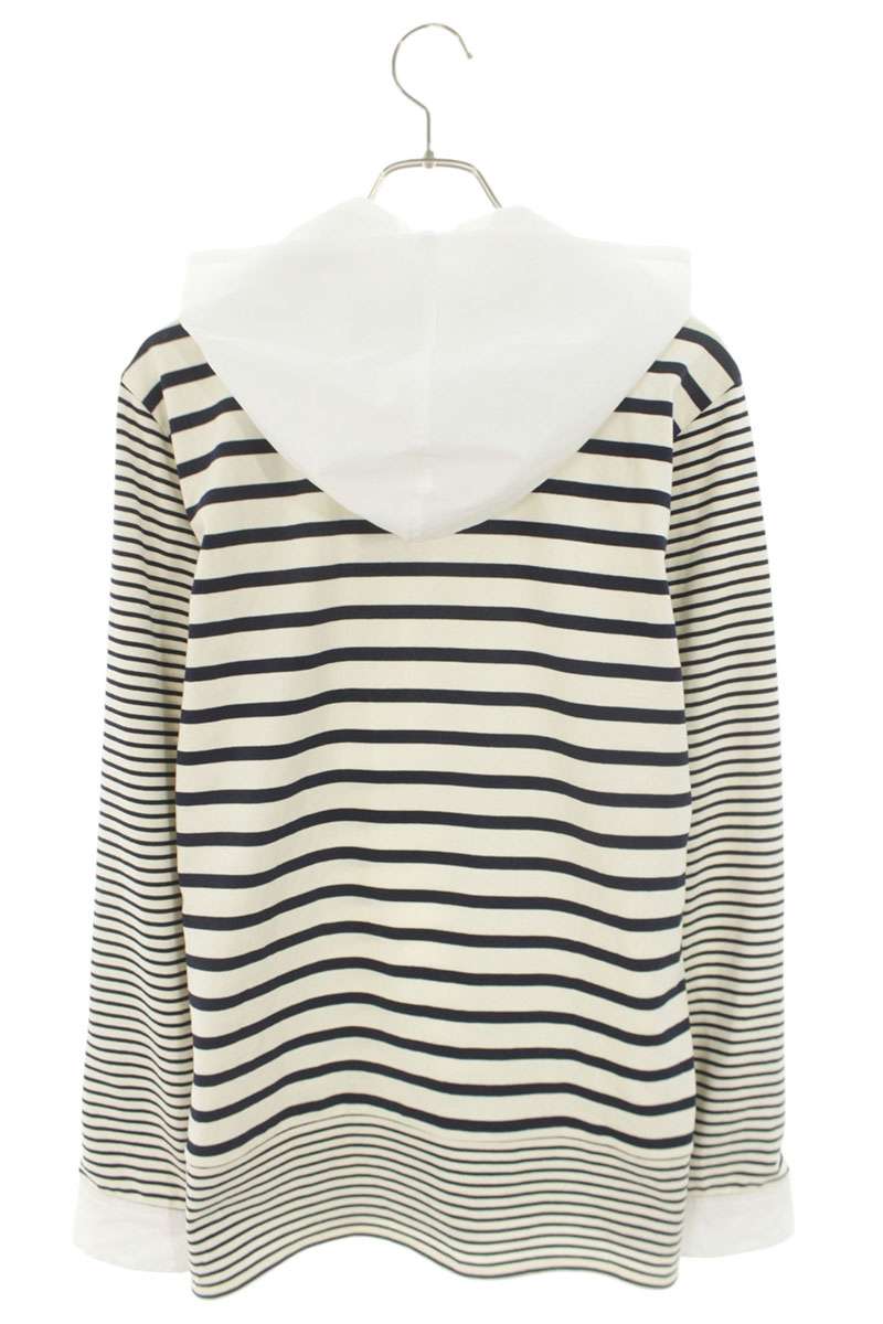 MASU Colorblock Long Sleeve Cotton Shirt Tee Wht/Nvy Size S