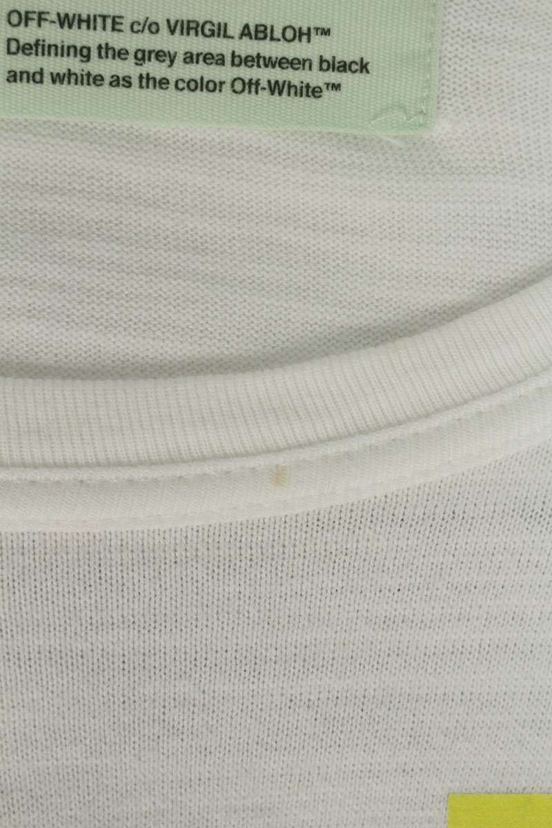 OFF-WHITE Back Bias Caravaggio Long Sleeve Cotton Tee White Size M