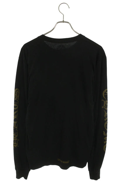 Chrome Hearts Neck Logo Print Long Sleeve Tee Black Size M