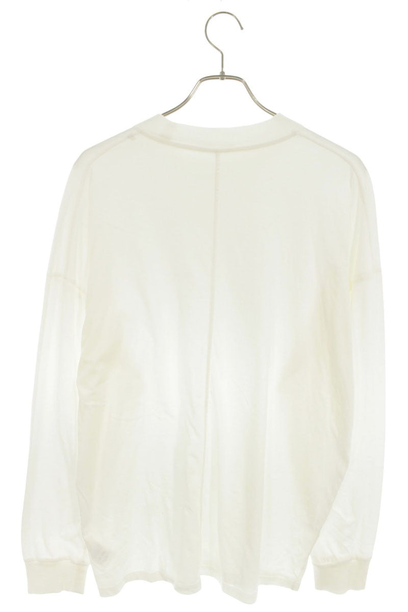 THEROW Cotton Long Sleeve Cut & Sew White Size L