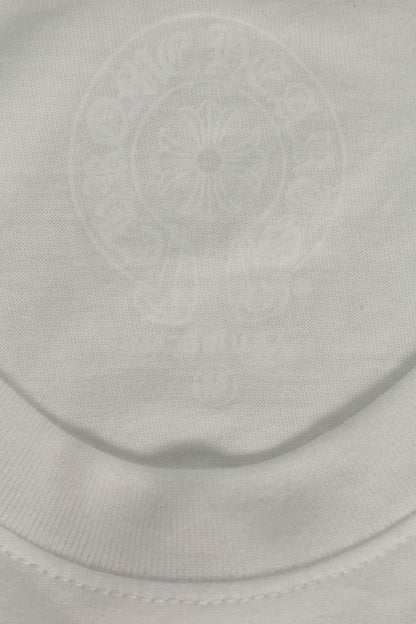 Chrome Hearts Horseshoe Floral Print Long Sleeve Tee White Size M