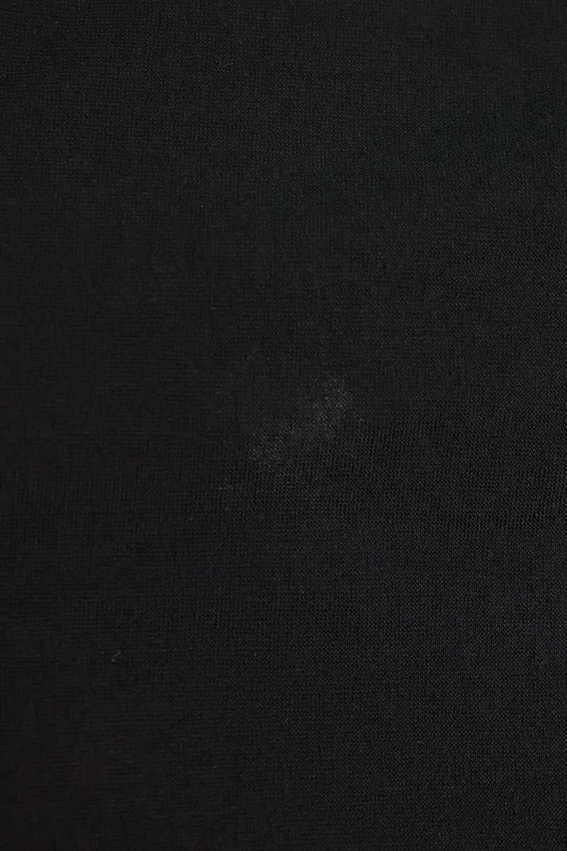 HERMES Shoulder H-Stitch Long Sleeve Cotton Tee Black Size L