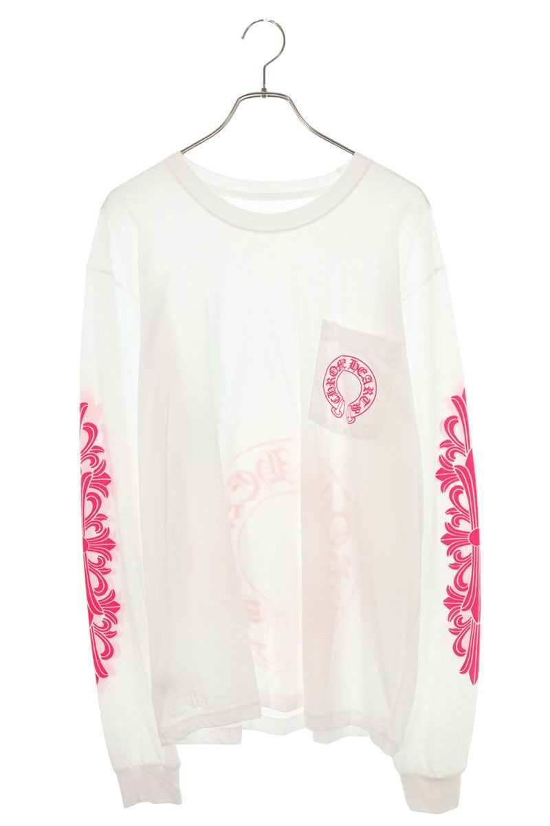 Chrome Hearts Floral Sleeve Horseshoe Long Sleeve Tee Size XL