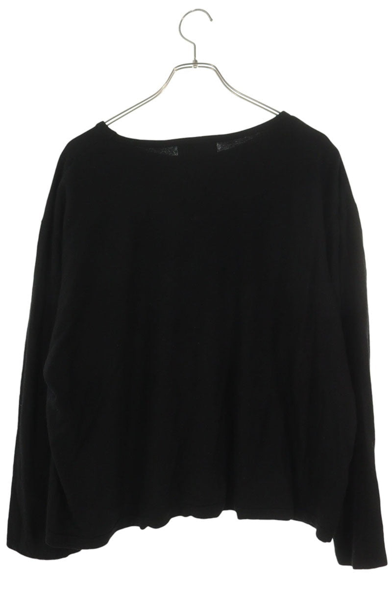 YOHJI YAMAMOTO POUR HOMME Wool Long Sleeve Tee Black Size 2