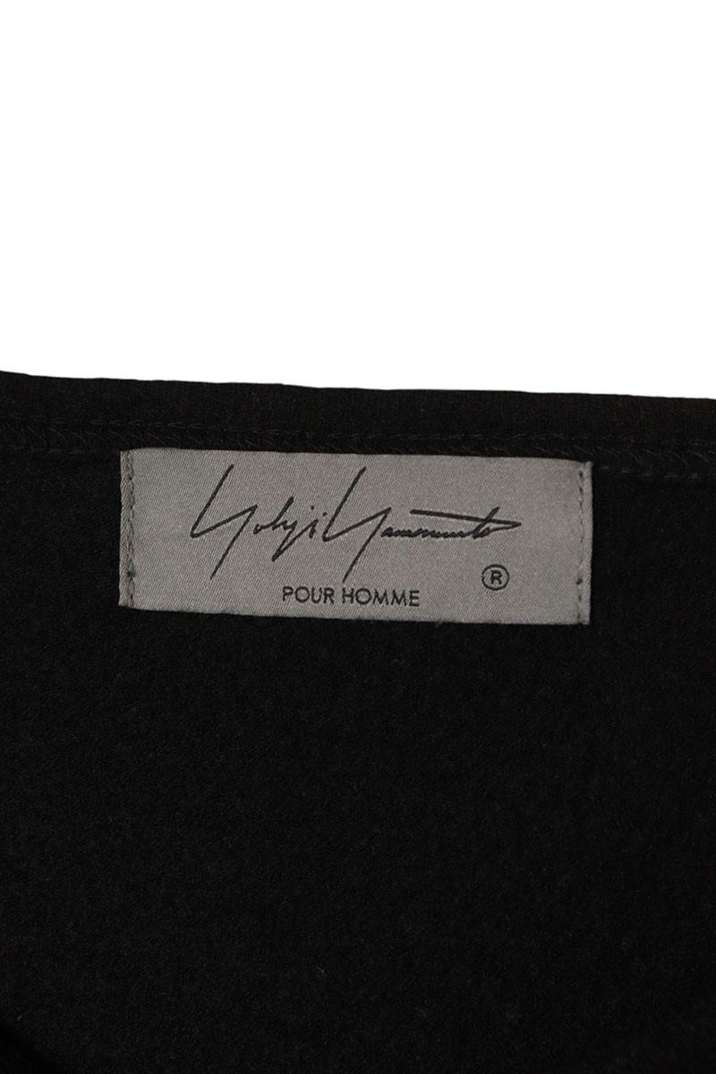 YOHJI YAMAMOTO POUR HOMME Wool Long Sleeve Tee Black Size 2