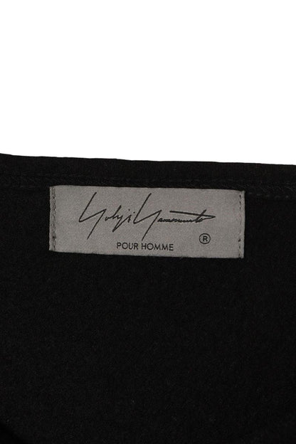YOHJI YAMAMOTO POUR HOMME Wool Long Sleeve Tee Black Size 2