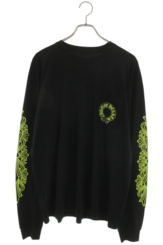 Chrome Hearts Floral Horseshoe Print Long Sleeve Tee Size XL