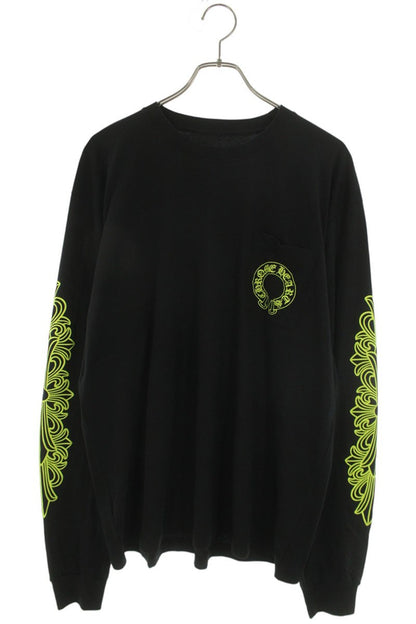 Chrome Hearts Floral Sleeve Back Tee Black/Yellow Size L