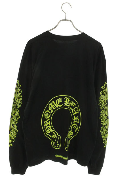 Chrome Hearts Floral Sleeve Back Tee Black/Yellow Size L
