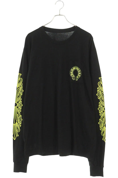 Chrome Hearts Floral Sleeve Back Tee Black/Yellow Size XL
