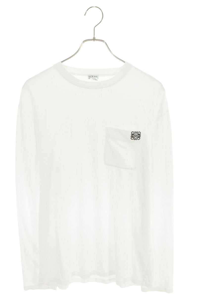 LOEWE Anagram Embroidered Cotton Long Sleeve Tee Size M