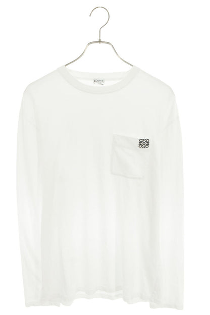 LOEWE Anagram Embroidered Cotton Long Sleeve Tee Size M