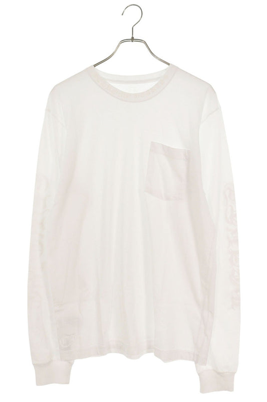 Chrome Hearts Neck Logo Print Long Sleeve Tee White Size L