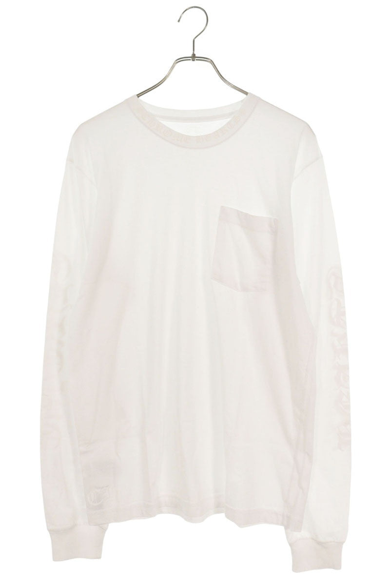 Chrome Hearts Neck Logo Print Long Sleeve Tee White Size L