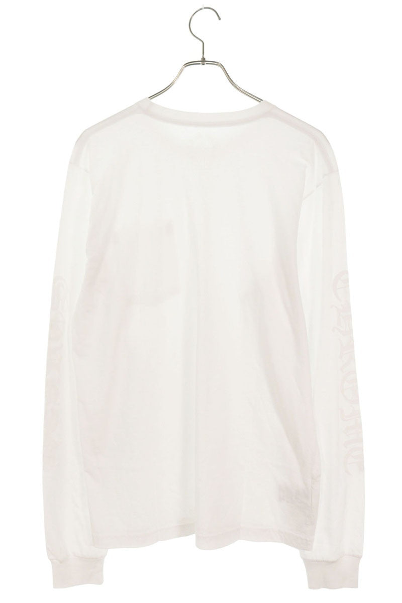 Chrome Hearts Neck Logo Print Long Sleeve Tee White Size L