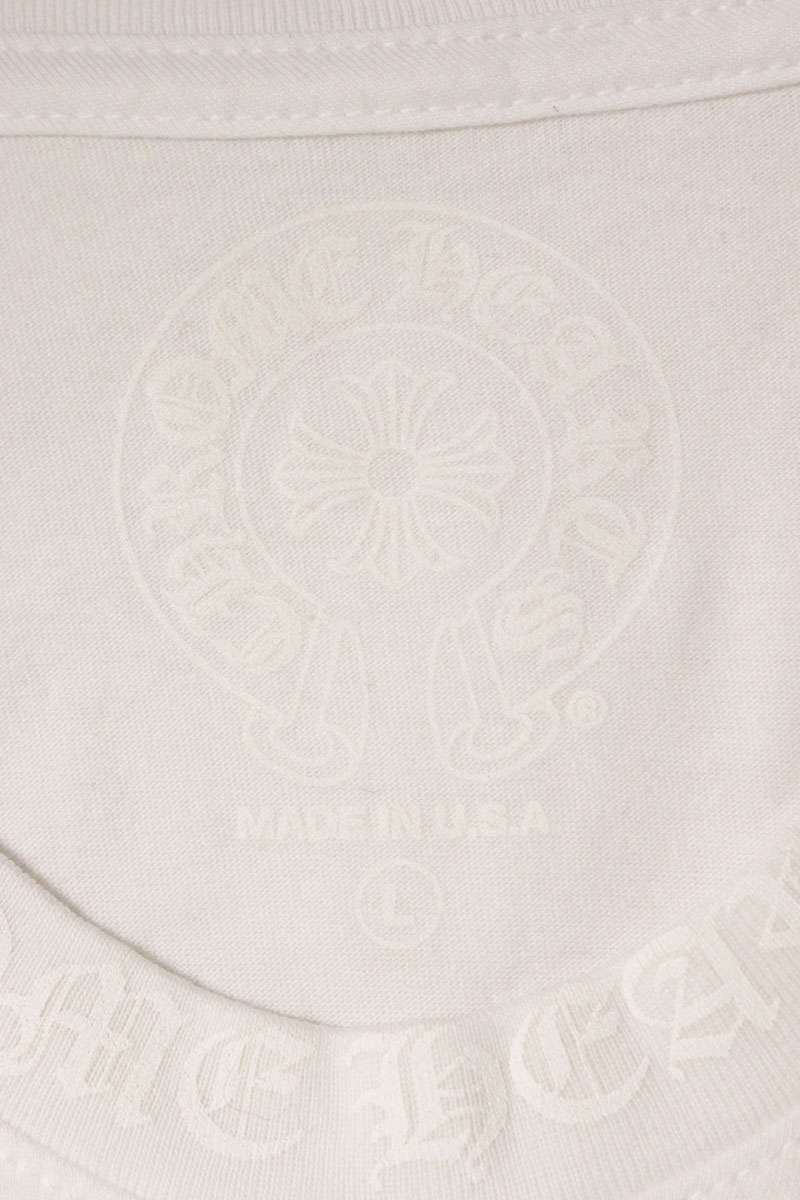 Chrome Hearts Neck Logo Print Long Sleeve Tee White Size L