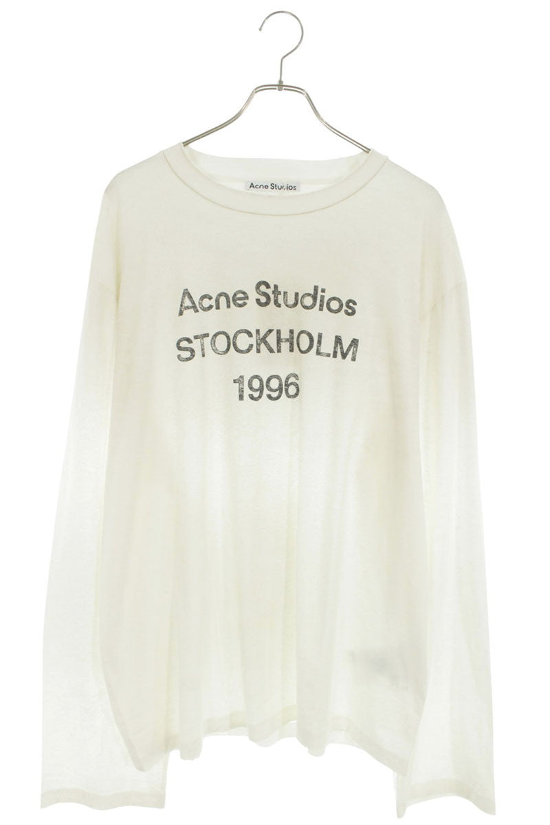 ACNE STUDIOS Logo Print Relaxed Vintage Long Sleeve Tee Size XL