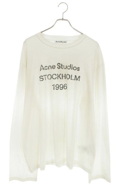 ACNE STUDIOS Logo Print Relaxed Vintage Long Sleeve Tee Size XL