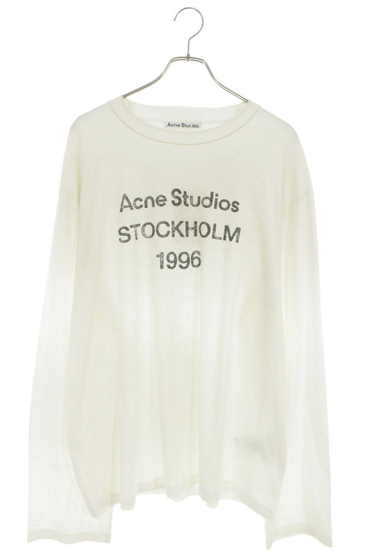 ACNE STUDIOS Logo Print Relaxed Vintage Long Sleeve Tee Size XL