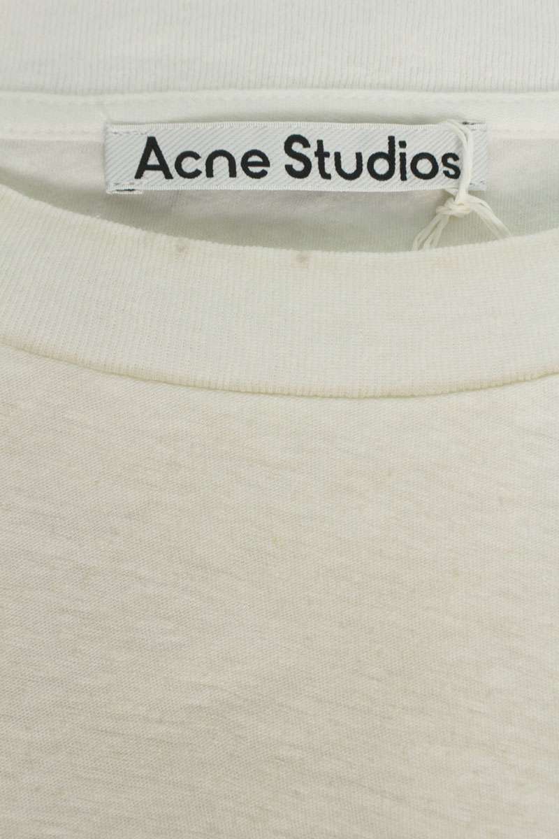 ACNE STUDIOS Logo Print Relaxed Vintage Long Sleeve Tee Size XL