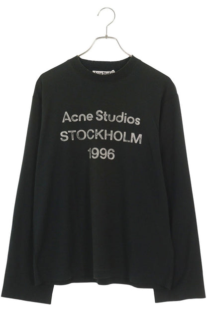 ACNE STUDIOS Logo Print Vintage Long Sleeve Tee Black Size XXS
