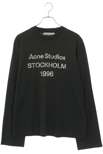ACNE STUDIOS Logo Print Vintage Long Sleeve Tee Black Size XS