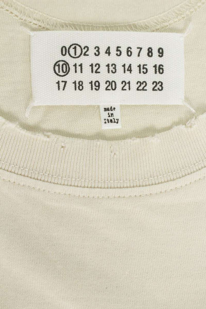 Maison Margiela Vintage Paint Print Long Sleeve Tee Beige Size S