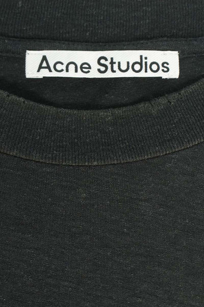 ACNE STUDIOS Front Logo Long Sleeve T-Shirt Black Size M