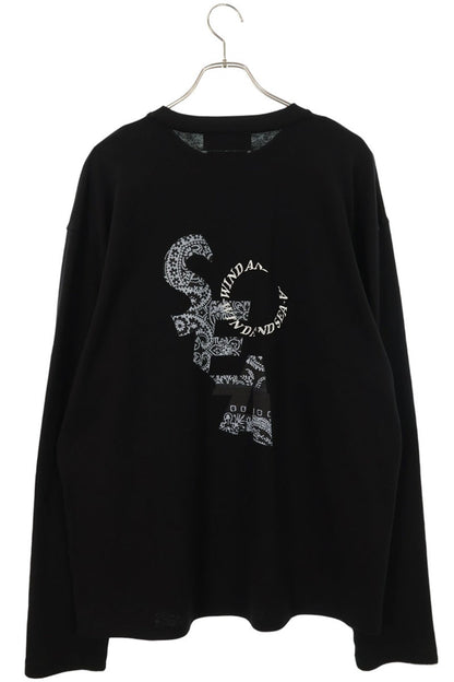 MIYAGIHIDETAKA x WIND AND SEA Paisley Logo Long Sleeve Tee Size XL