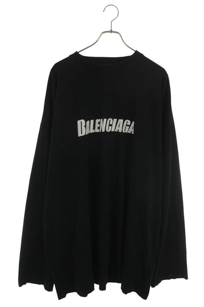 BALENCIAGA 23SS Vintage Wash Oversized Long Sleeve Tee Black Size 5