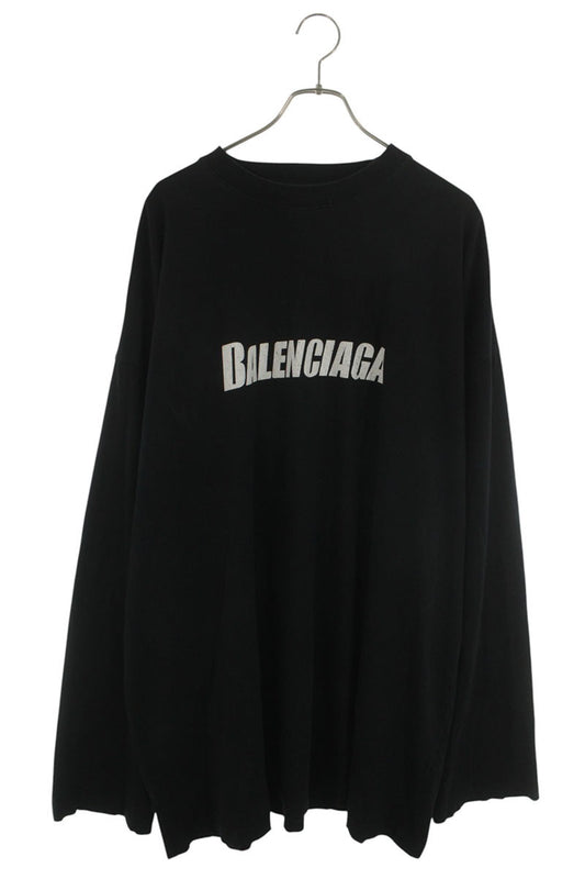 BALENCIAGA 23SS Vintage Wash Oversized Long Sleeve Tee Black Size 5