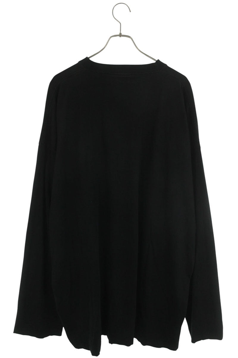 BALENCIAGA 23SS Vintage Wash Oversized Long Sleeve Tee Black Size 5