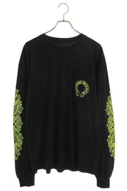 Chrome Hearts Floral Horseshoe Print Tee Black/Yel Size XL