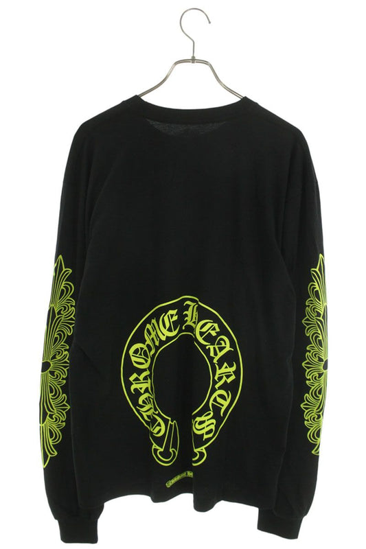 Chrome Hearts Floral Horseshoe Print Tee Black/Yel Size XL