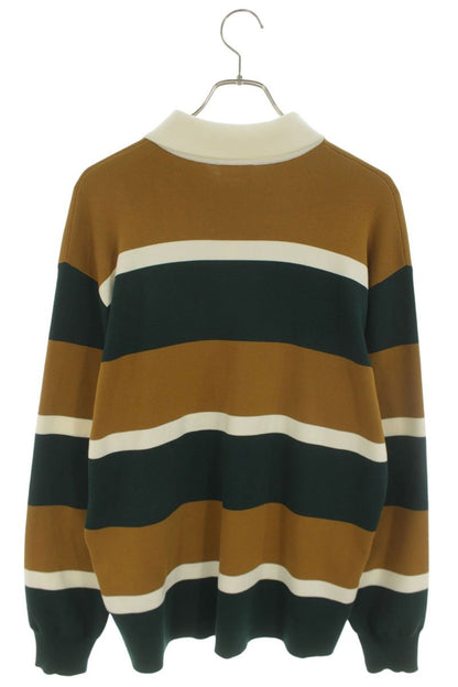 CELINE Loose Blazon Patch Rugby Polo Long Sleeve Tee Size S