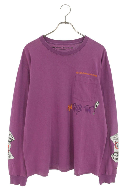 Chrome Hearts PPO Matty Boy Print Long Sleeve Tee Purple Size XL