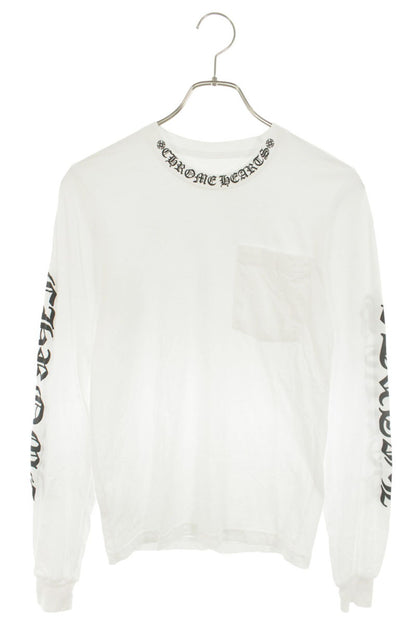 Chrome Hearts Neck Sleeve Logo Print Long Sleeve Tee White Size XS