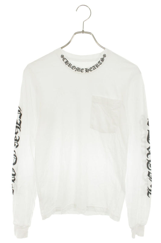 Chrome Hearts Neck Sleeve Logo Print Long Sleeve Tee White Size XS