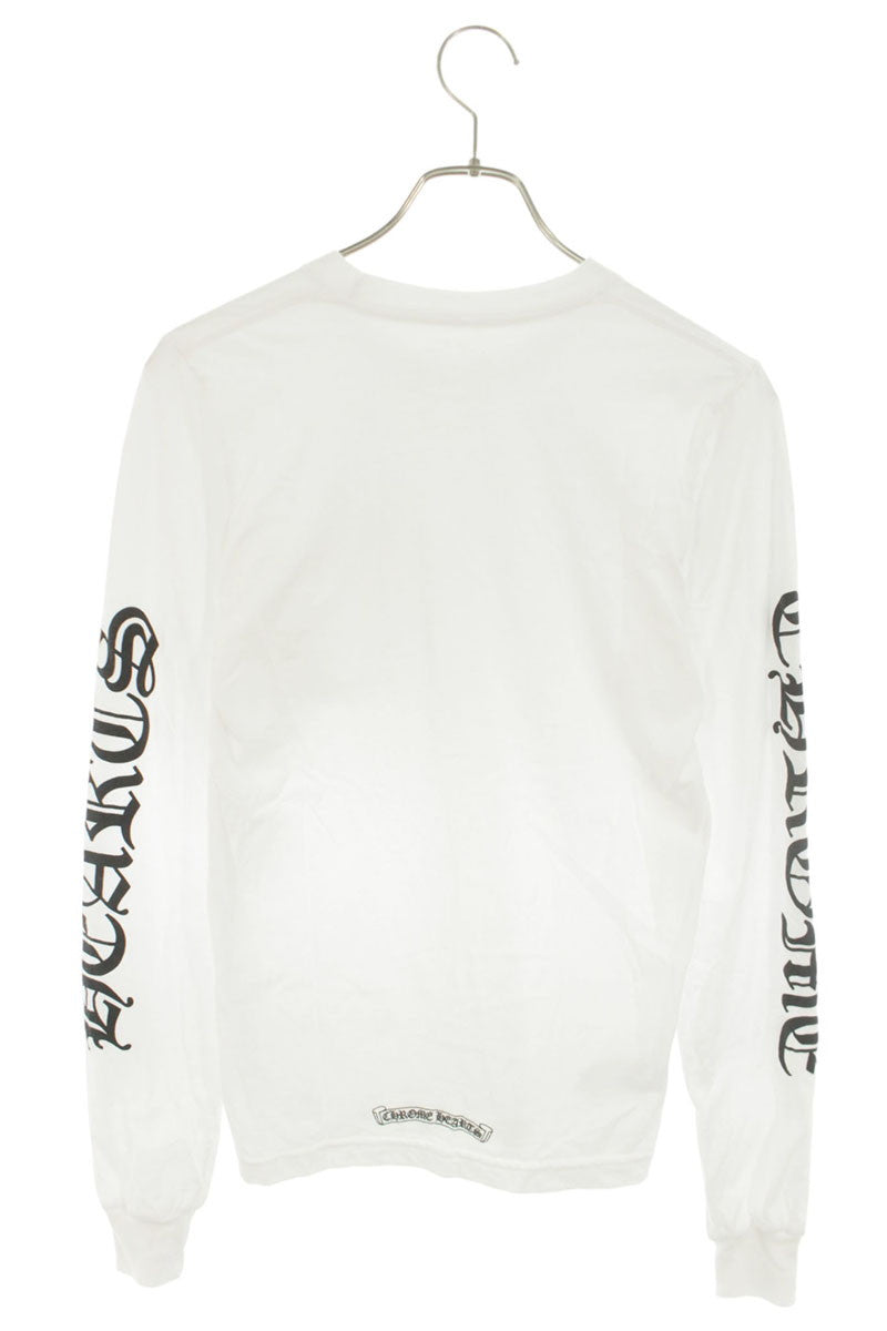 Chrome Hearts Neck Sleeve Logo Print Long Sleeve Tee White Size XS
