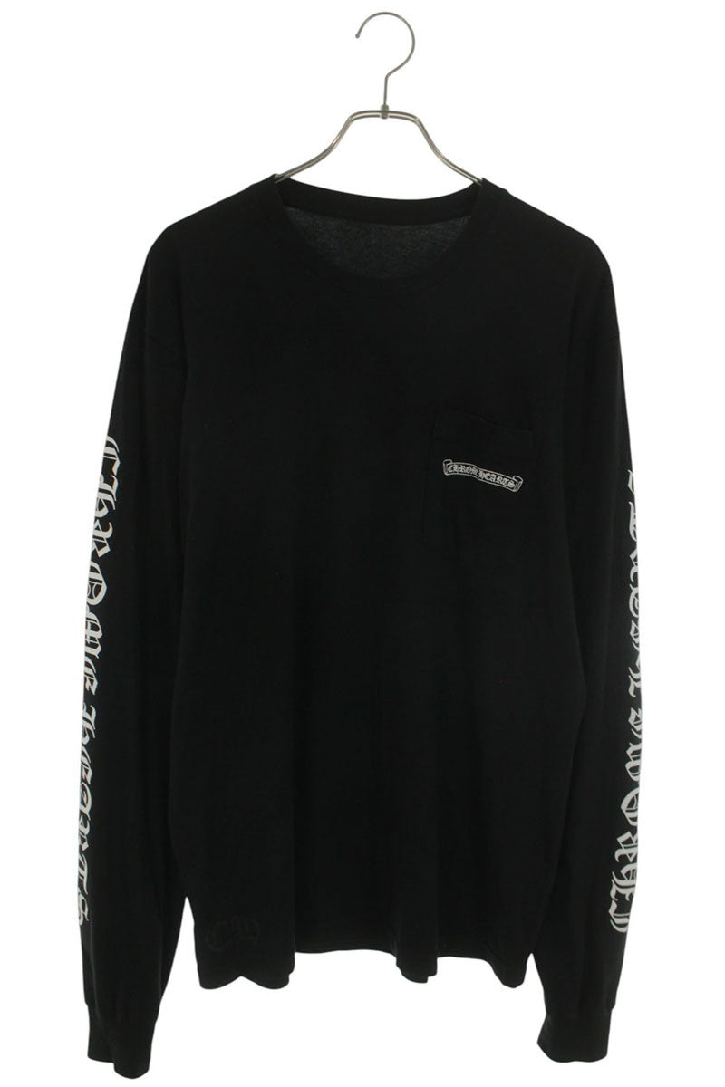 Chrome Hearts Sleeve Logo Back Scroll Print Long Sleeve Tee Size L