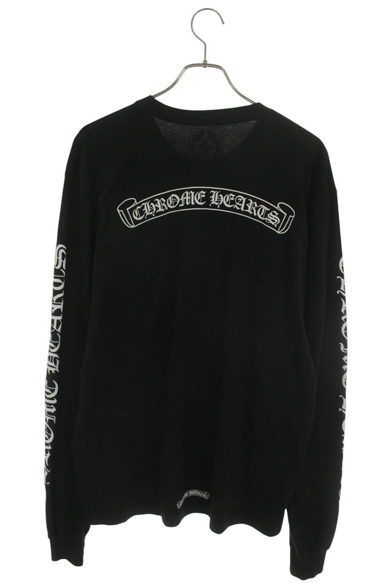 Chrome Hearts Sleeve Logo Back Scroll Print Long Sleeve Tee Size L