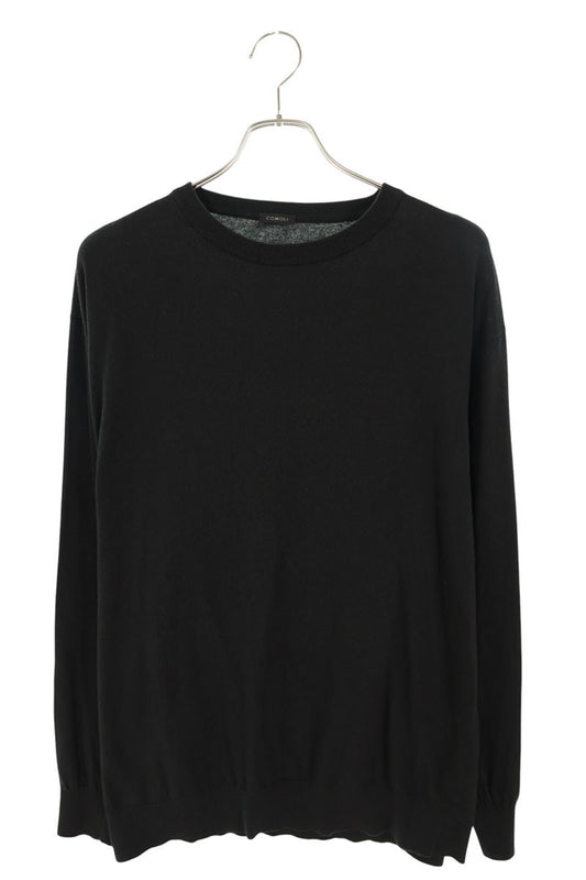 COMOLI Cotton Long Sleeve Tee Black Size L