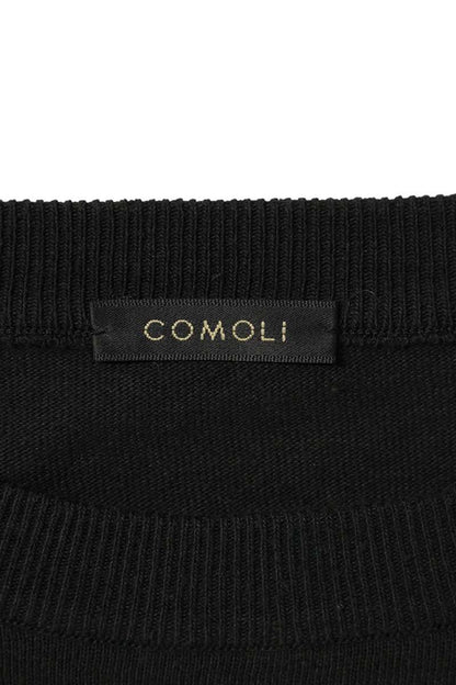 COMOLI Cotton Long Sleeve Tee Black Size L